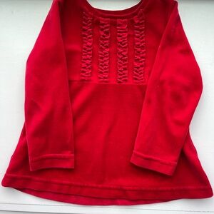 Hanna Andersson Velvet Red Long Sleeve Top